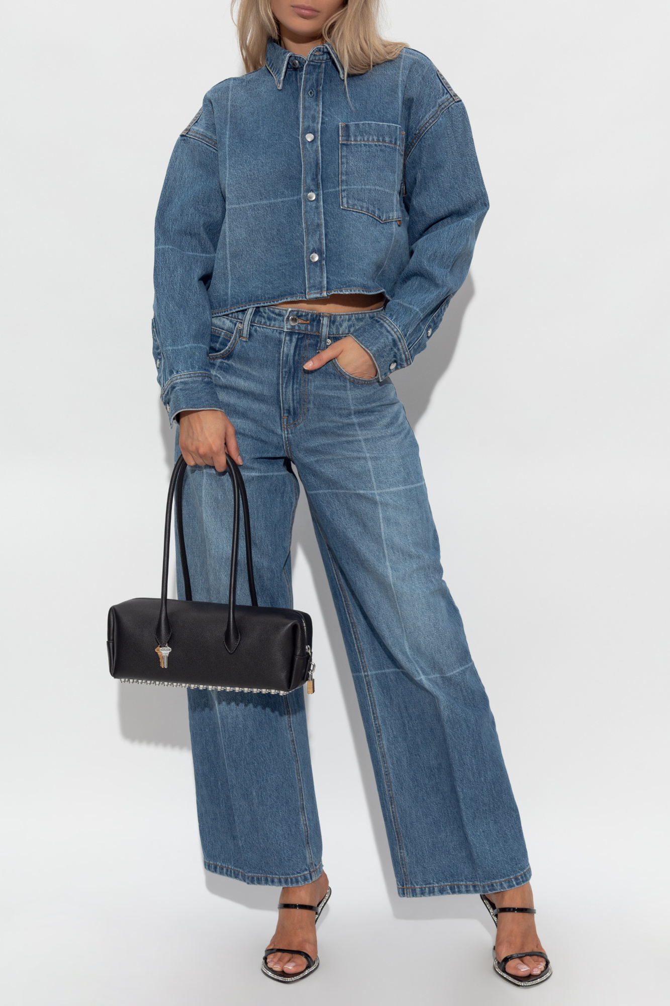 Blue Denim jacket with pocket Alexander Wang - Vitkac France